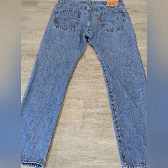 Levi's 501 Straight Blue Jeans - Picture 10 of 11
